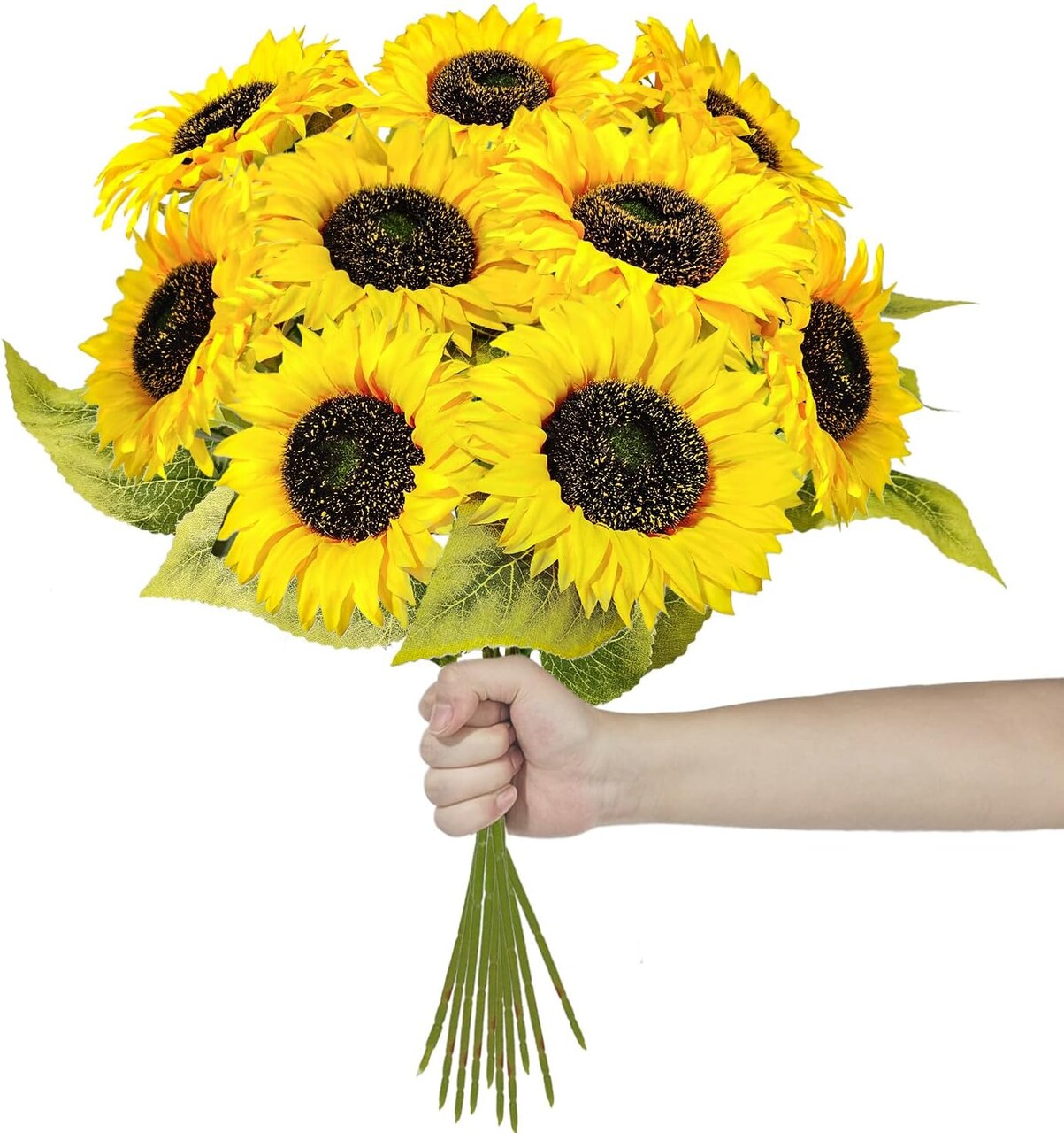 Long Stem Silk Artificial Sunflowers Bouquet Floral Arrangements for Home Decor